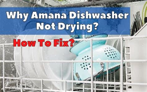 Amana Dishwasher Not Drying? Troubleshoot 4 causes