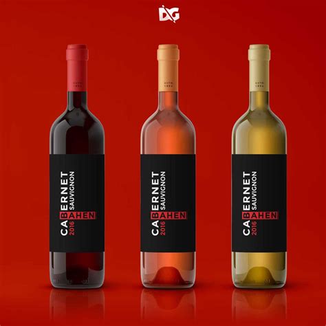 Premium Red Wine Label Design Mockups