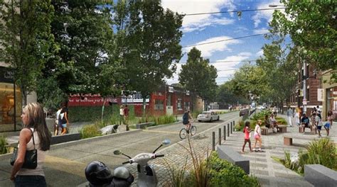 Pedestrian friendly street design, curbless street | Streetscape design ...