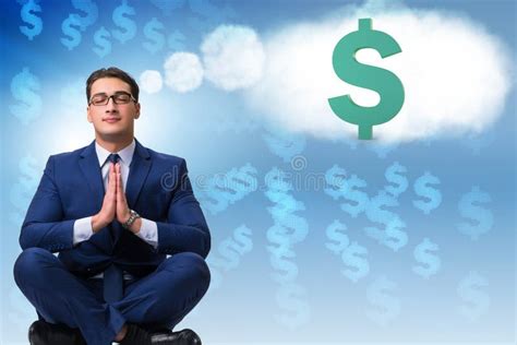 The Businessman Dreaming of Money Dollars Stock Photo - Image of concept, imagination: 143207678