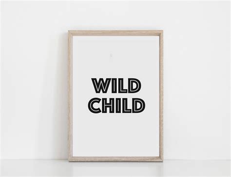 Wild Child Print Home Decor & Nursery Poster Personalised | Etsy in 2021 | Nursery decor prints ...