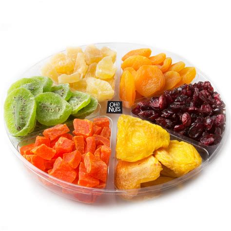 Six Section Dried Fruit Gift Tray Platter • Tu B'Shvat Gifts - Dried Fruit Platters • Oh! Nuts®