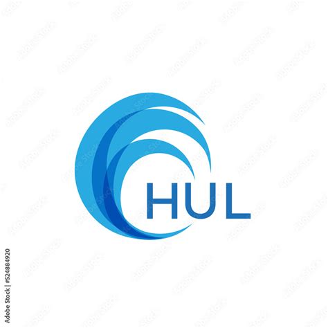 HUL letter logo. HUL blue image on white background. HUL Monogram logo design for entrepreneur ...