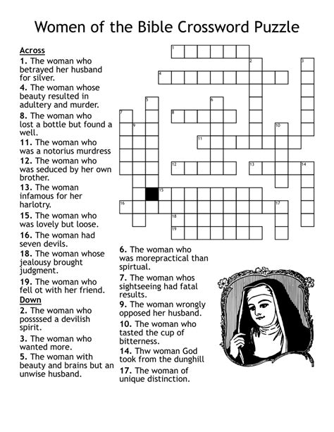 Women of the Bible Crossword Puzzle - WordMint