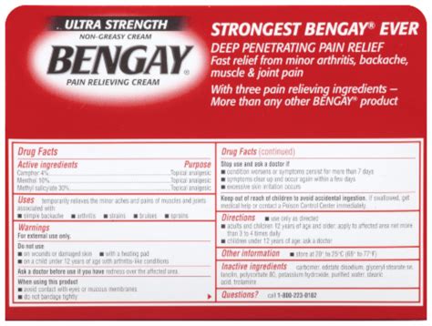 Bengay Ultra Strength Pain Relieving Cream, 2 oz - Smith’s Food and Drug