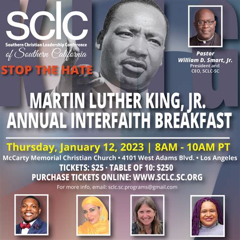 SCLC Martin Luther King, Jr. Annual Interfaith Breakfast – Holman ...