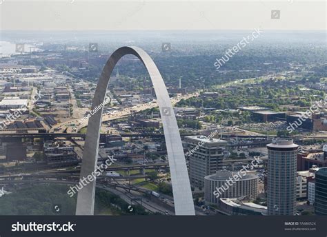 Aerial View St Louis Arch Close Stock Photo (Edit Now) 55484524