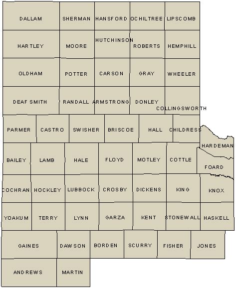 Map Of Texas Panhandle Counties | Business Ideas 2013