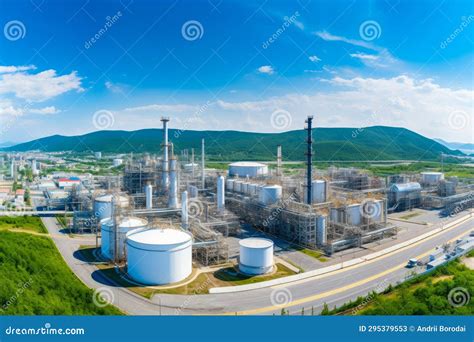 Industrial Hydrogen Production and Clean Power Generation. Stock Image ...