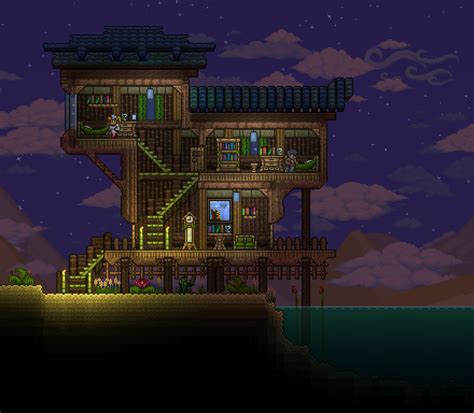 Oasis House : Terraria Terraria House Design, Terraria House Ideas, Terrarium Base, Terraria ...