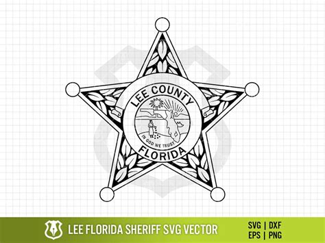 Lee County Florida Sheriff Department Logo, FL Law Enforcement Police Badge Insignia Digital ...