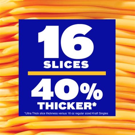 Kraft Singles American Sliced Cheese Ultra Thick, 16 ct / 16 oz - Pick ...