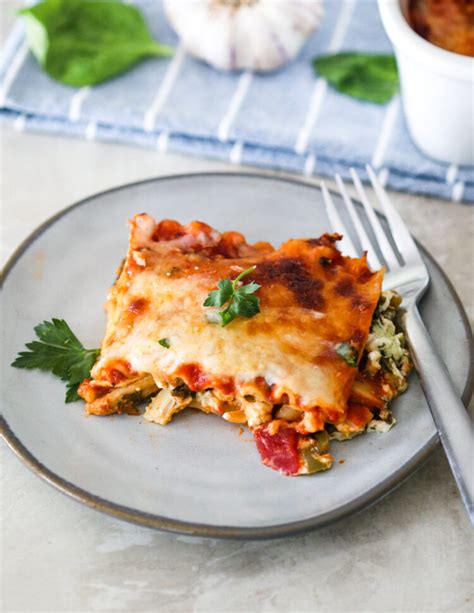 Creamy Chicken Lasagna | Gimme Delicious