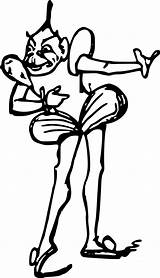 Vintage Comic Character  Elf Court Jester coloring Page ColouringPages sketch template