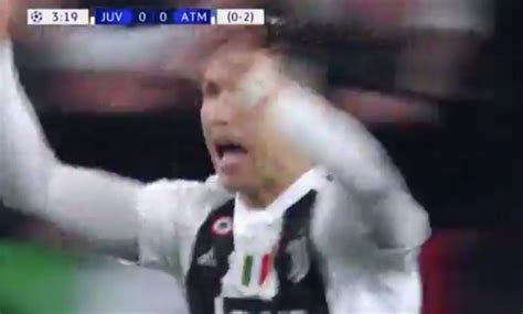 Juventus goal disallowed Ronaldo angry reaction video