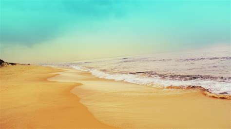 Beach with yellow sand wallpapers and images - wallpapers, pictures, photos