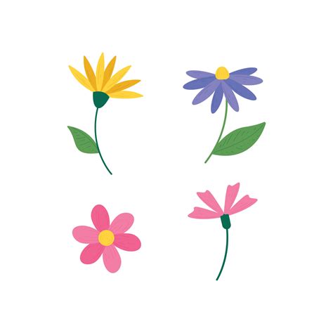 beautiful spring flowers in vector 24058728 Vector Art at Vecteezy