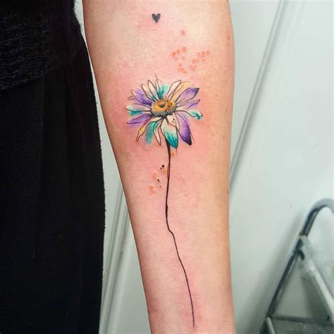 Watercolor Daisy Tattoo Designs, Ideas and Meaning - Tattoos For You