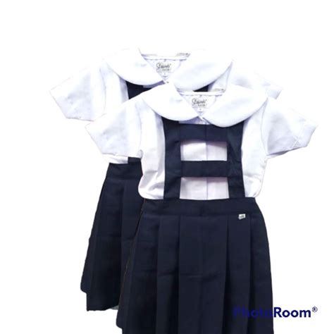 PALDA SCHOOL UNIFORM ATTIRE(NAVY BLUE)BACK PLITS/ROUND PLITS jumper 35 to 45 lang Po | Shopee ...