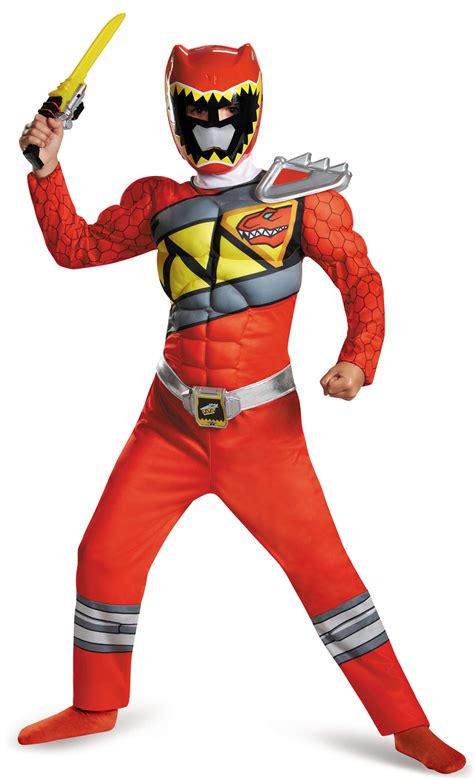 Power Rangers Dino Charge: Red Ranger Muscle Child Costume - PartyBell.com