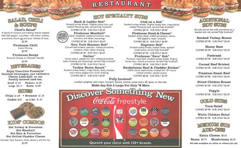 Firehouse Subs Menu, Menu for Firehouse Subs, Oxford, Oxford ...