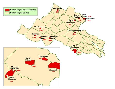 Map Of Northern Virginia Cities