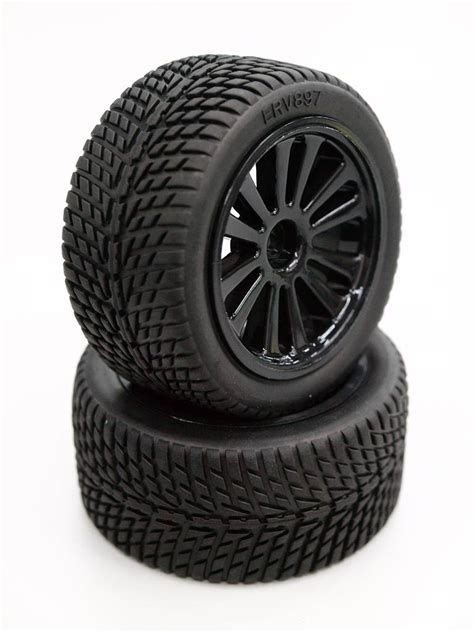 TRAXXAS 1:16 mini E-REVO FRONT/REAR RUBBER RADIAL TIRE WITH INSERT (40G ...