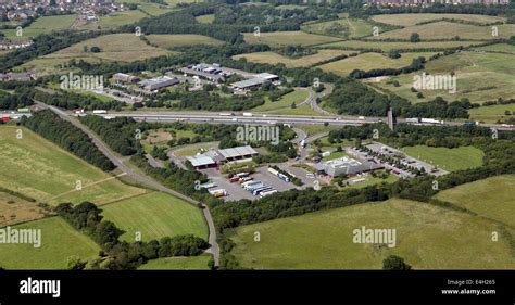 aerial view of M1 services - the Tibshelf Motorway Service Station ...