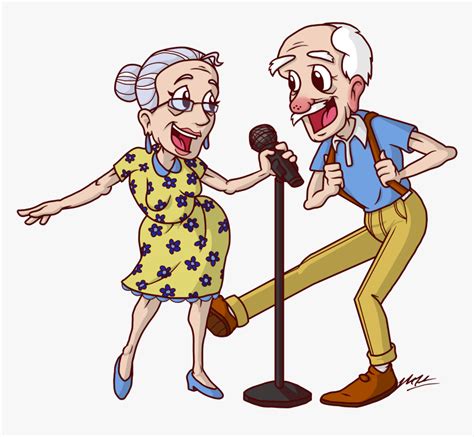 Cartoon Singing Old People Clipart , Png Download - Old People Singing Clipart, Transparent Png ...