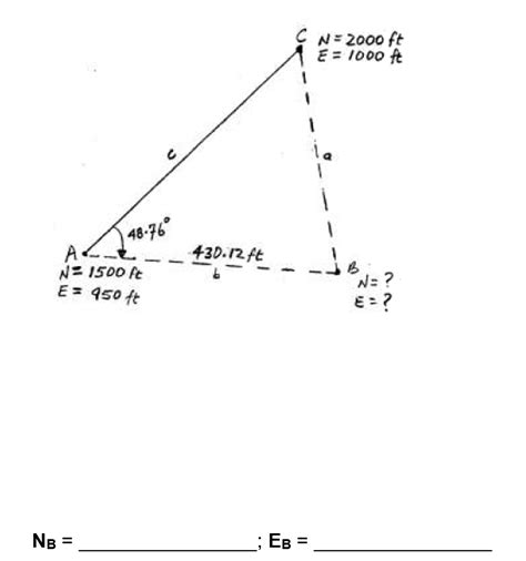 Solved Determine the north (Y) and east (X) coordinates of | Chegg.com