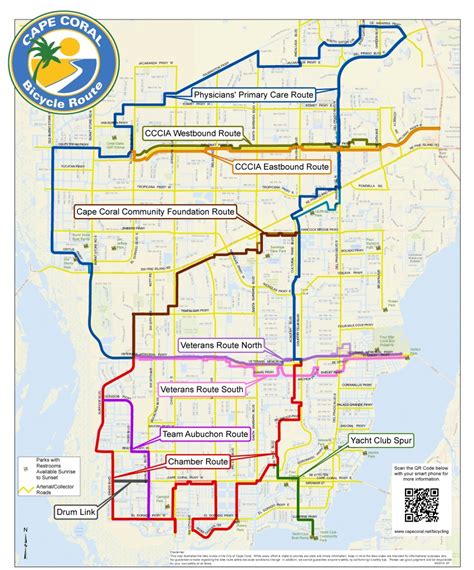 Cape Coral Bicycling Information For Visitors - Map Of Florida Including Cape Coral | Printable Maps