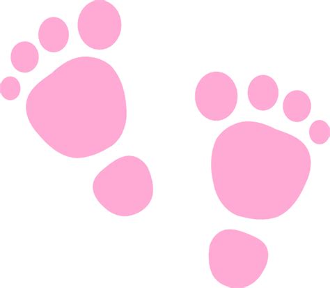 Pink Baby Footprints Clip Art at Clker.com - vector clip art online, royalty free & public domain