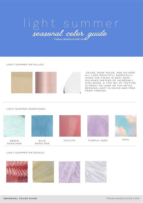 Guide to the Light Summer Seasonal Color Palette | The Aligned Lover