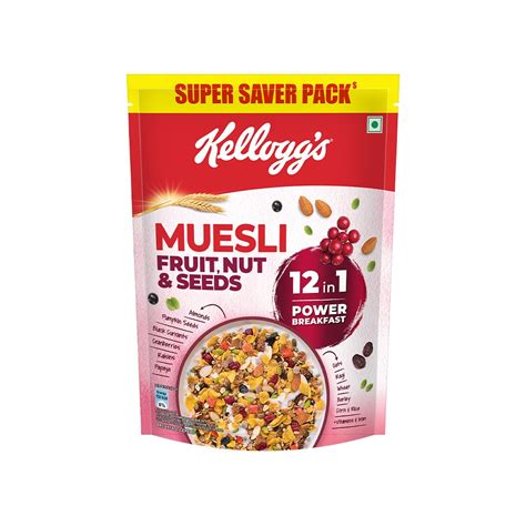 Kellogg's Muesli with 21% Fruit, Nut & Seeds Price - Buy Online at ₹372 ...