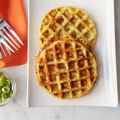 Cheese and onion hash brown waffles | Healthy Recipe | WW Australia