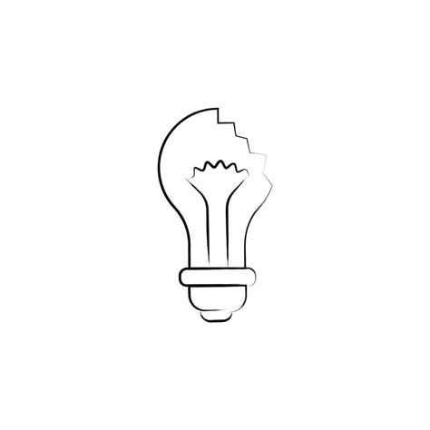 broken light bulb vector icon illustration 23202173 Vector Art at Vecteezy