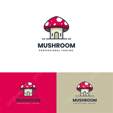 House Logo Design Vector Art PNG, Mushroom House Logo Design Vector Illustration, Nature ...