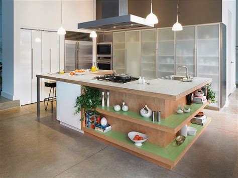 Trendy Display: 50 Kitchen Islands with Open Shelving | Decoist