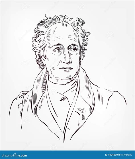 Johann Wolfgang Von Goethe Vintage Illustration Cartoon Vector ...