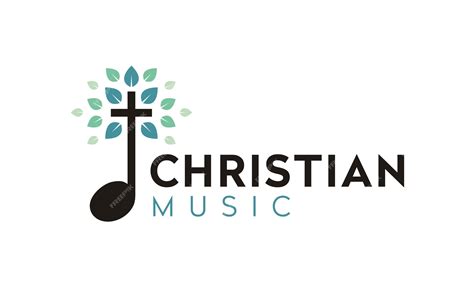 Diseño de logotipo de música cristiana | Vector Premium