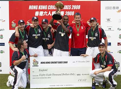 England celebrate their Hong Kong Sixes title | ESPNcricinfo.com