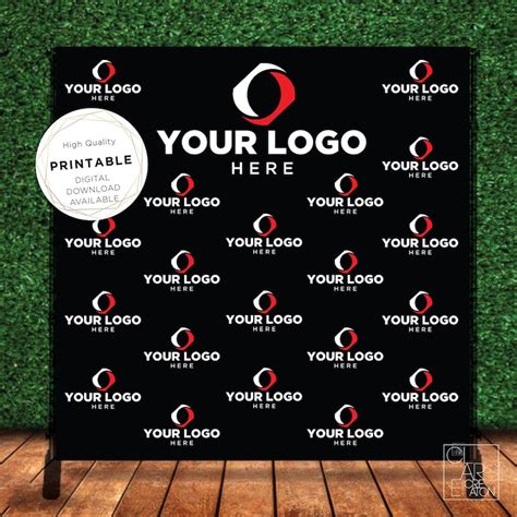 Company Custom Logo Backdrop Banner, Step and Repeat Business Event Backdrop, Logo Step Repeat ...