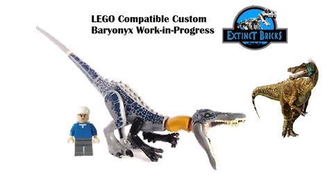 LEGO Compatible Custom Baryonyx Work-in-Progress - YouTube