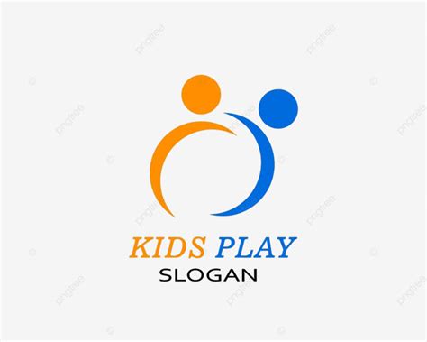 Kids Playing Illustration Vector PNG Images, Kids Play Logo Vector Template Illustration, Boy ...