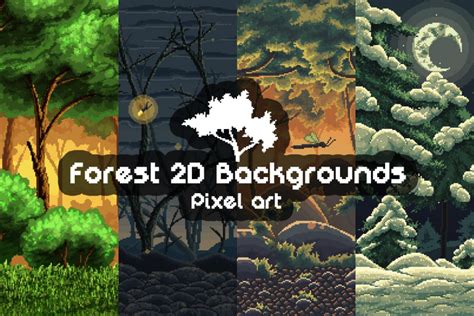 Pixel Art Forest 2D Backgrounds - CraftPix.net