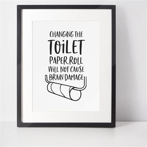 Change the toilet paper roll Bathroom Decor Bathroom Humor | Etsy in 2021 | Bathroom signs ...