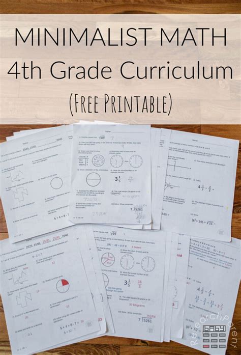 Fourth Grade Minimalist Math Curriculum - ResearchParent.com