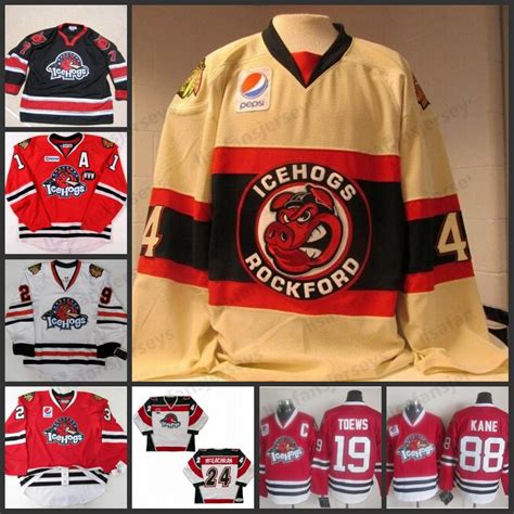 2020 Customize AHL Rockford IceHogs 29 Corey Crawford 11 Colin Fraser ...