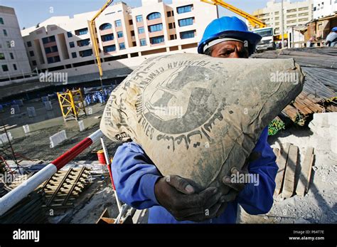 Cement, at the construction site in Abuhail, Dubai, United Arab Emirates, April 2007 Stock Photo ...