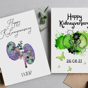 Printed Kidney Transplant Thank You Card Thank You for - Etsy